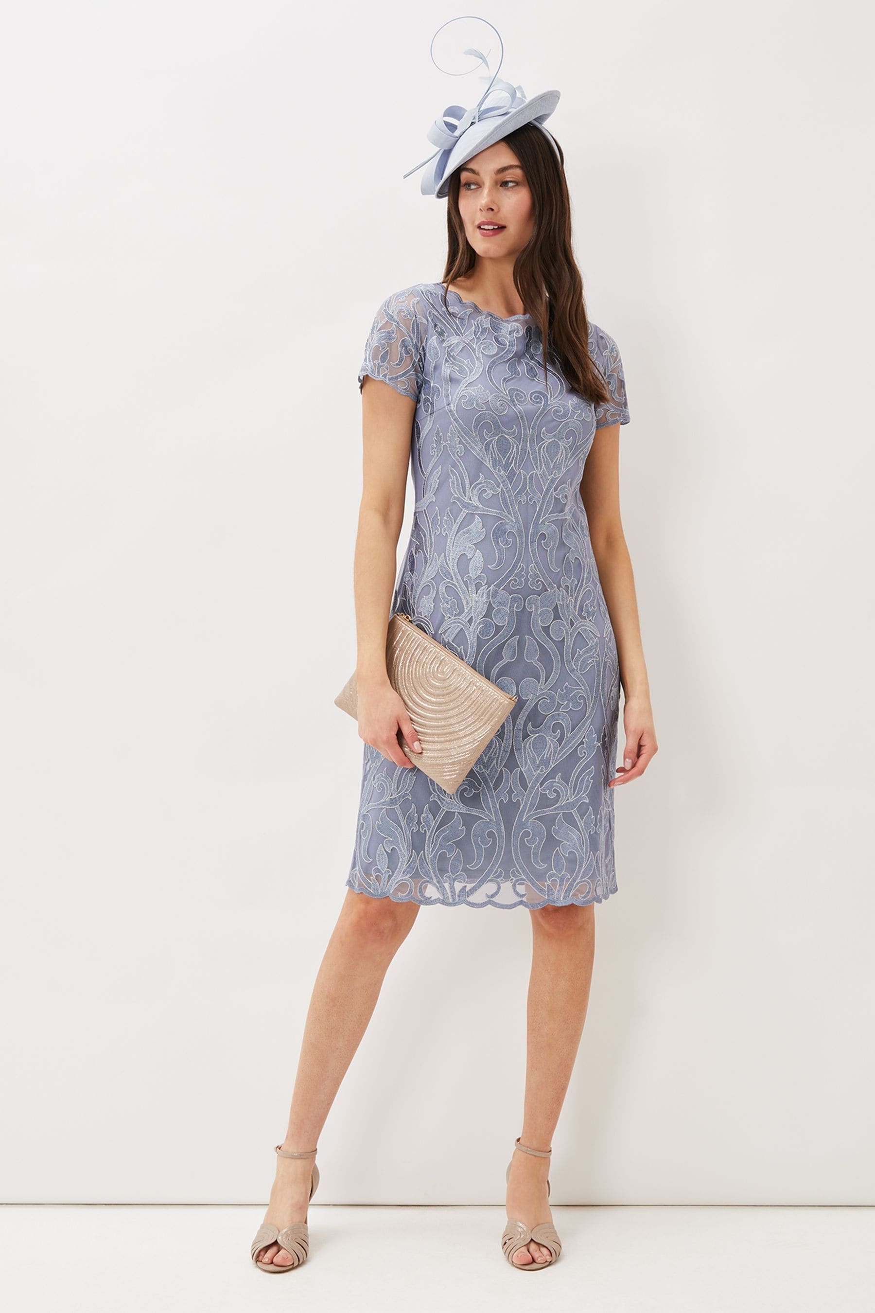 Bea linen outlet embroidered dress