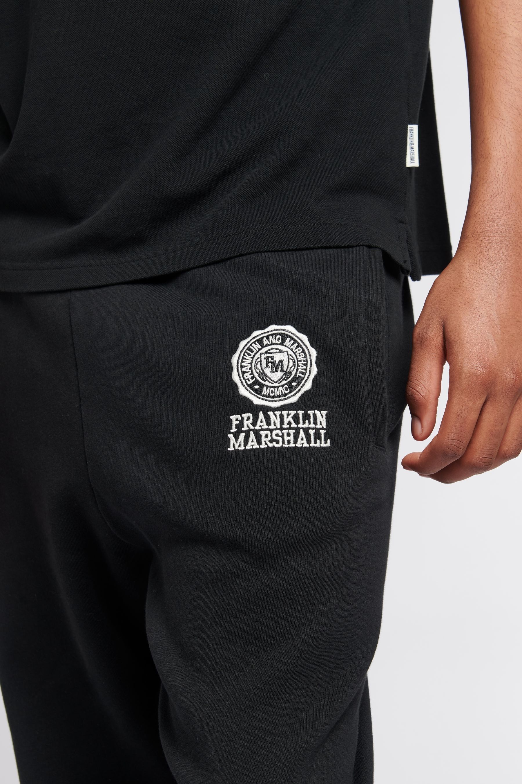 Buy Franklin Marshall Mens Black Crest BB Joggers from the Next
