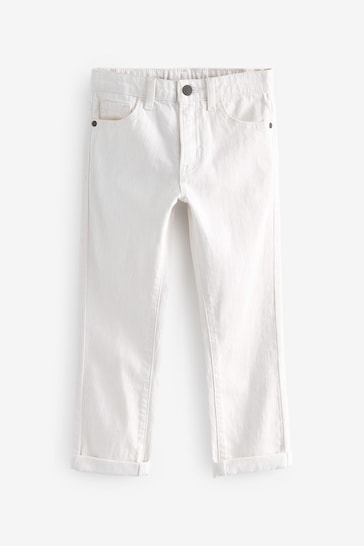 Natural Ecru Regular Fit Cotton Rich Stretch Jeans (3-17yrs)