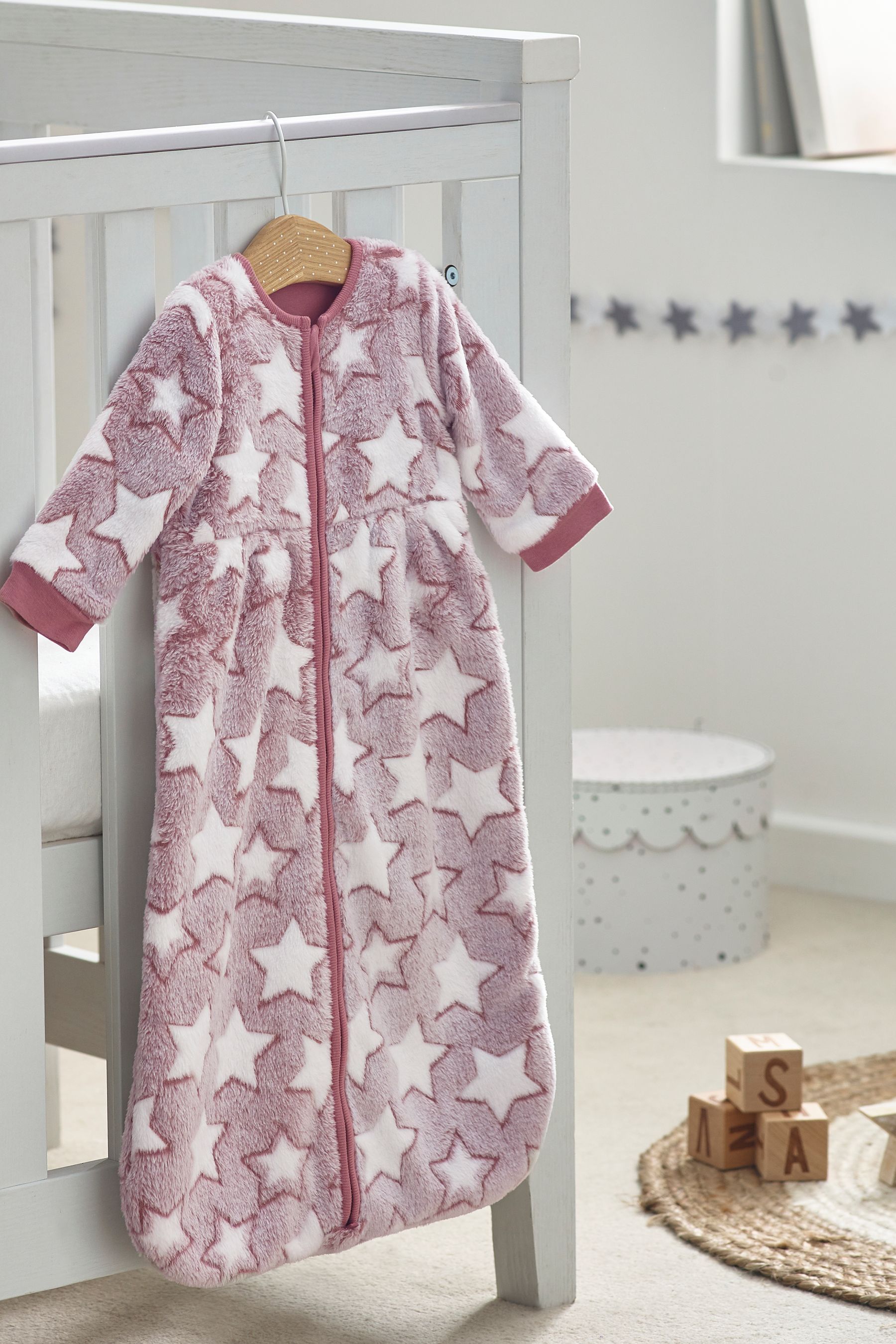 Buy Pink Stars Baby Supersoft Fleece Long Sleeve 2.5 Tog Sleep Bag