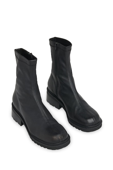 Whistles Paige Stretch Sock Black Boots