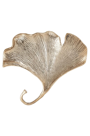 Pacific Gold Gingko Leaf Metal Wall Decoration