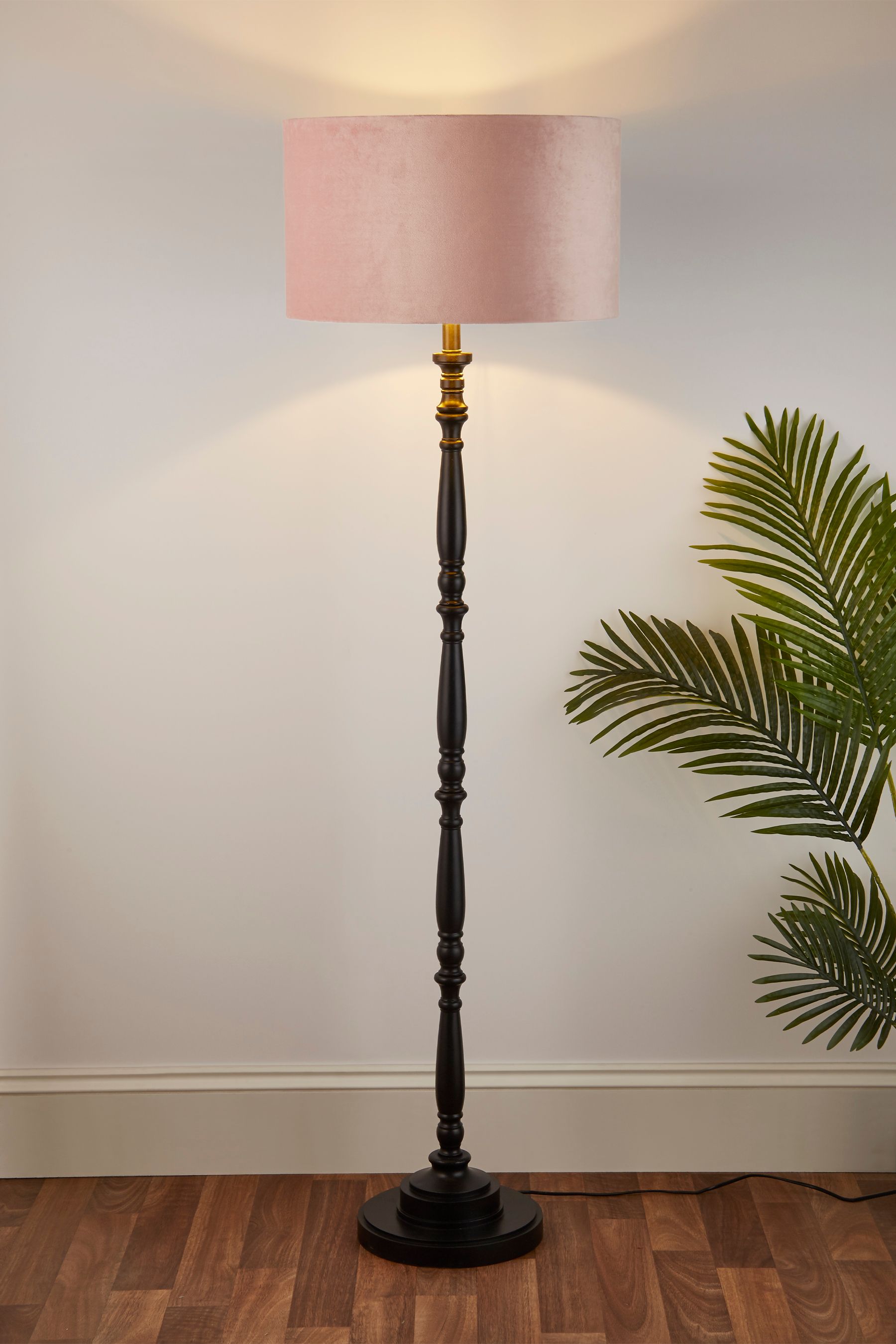Black candlestick lamp base sale
