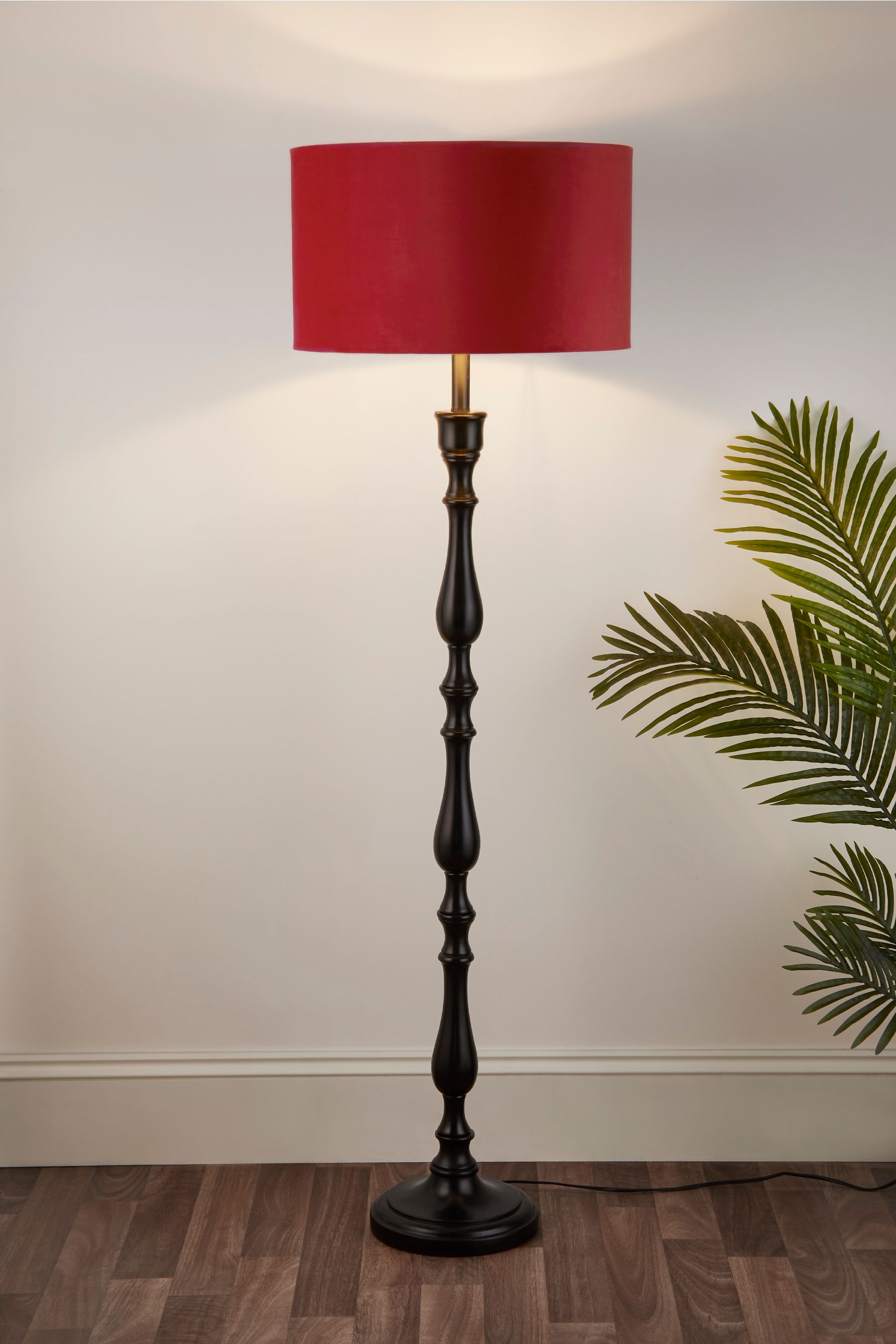 Black candlestick floor hot sale lamp