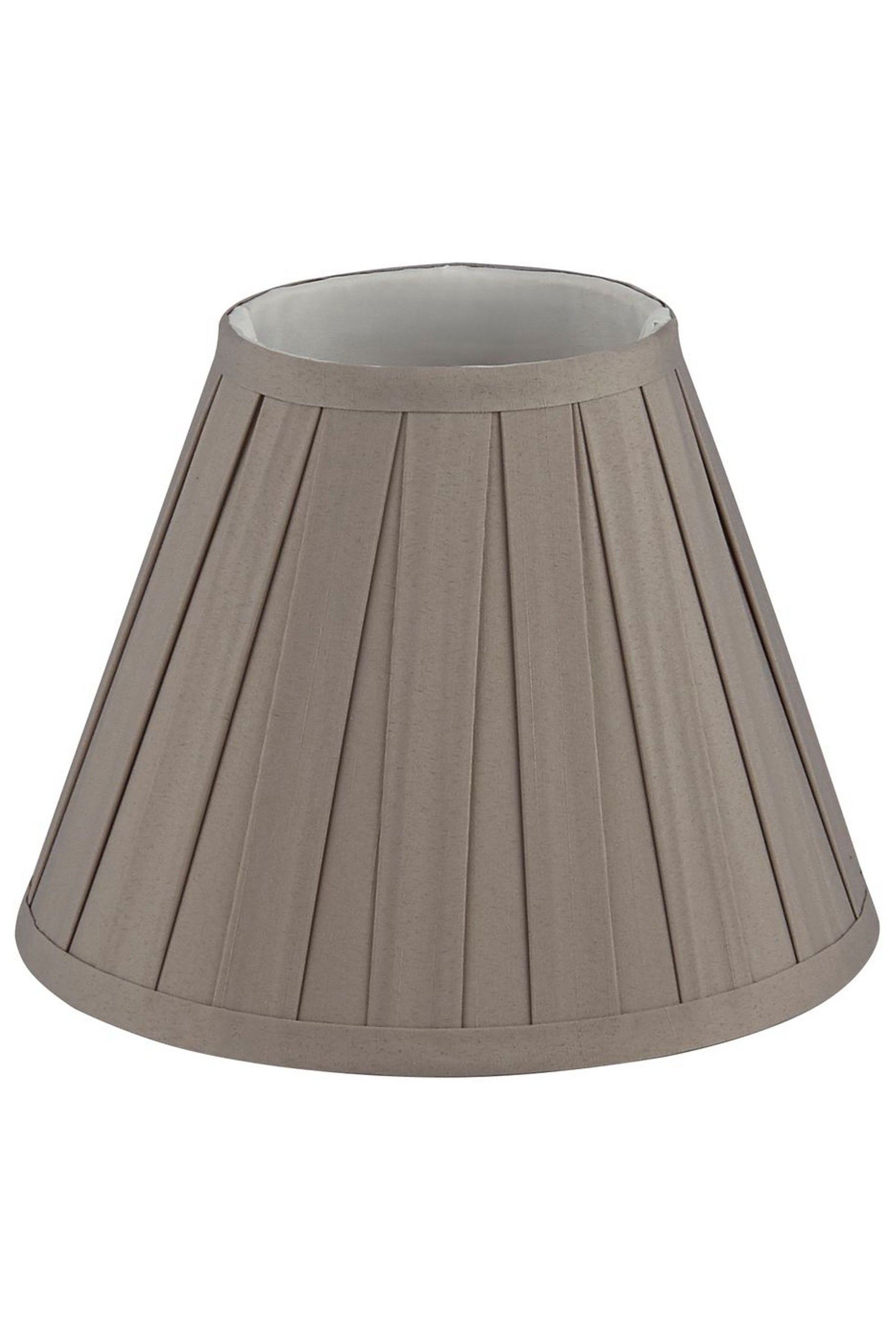 Grey pleated table on sale lamp shade