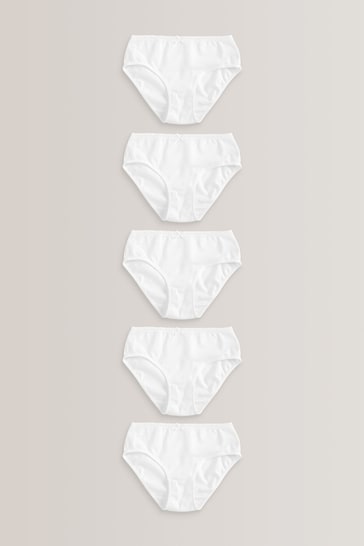 White Lace Briefs 5 Pack (1.5-16yrs)