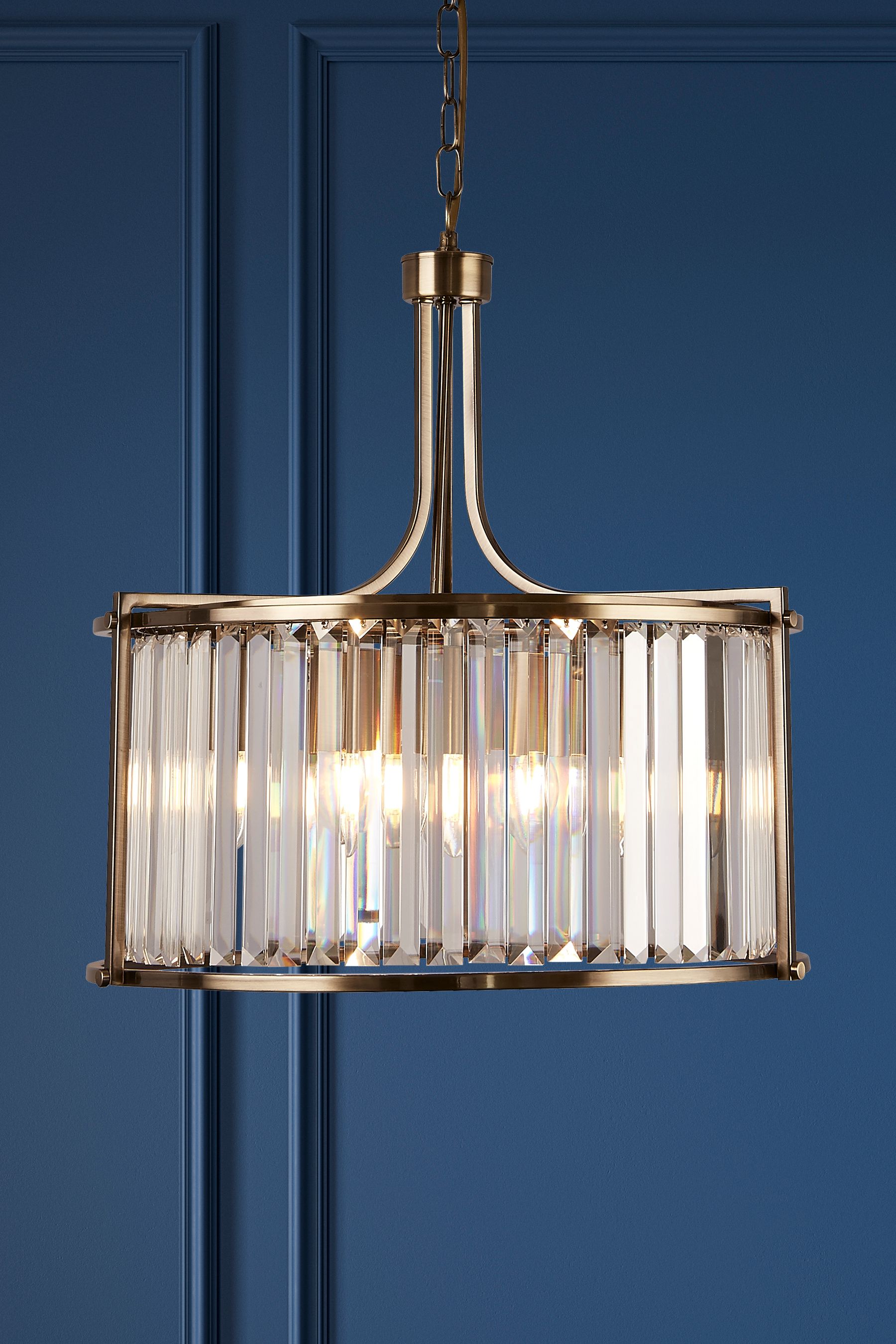 Searchlight antique store brass ceiling light