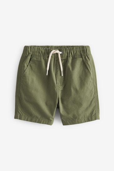 Khaki Green Plain Pull-On Shorts (3mths-7yrs)