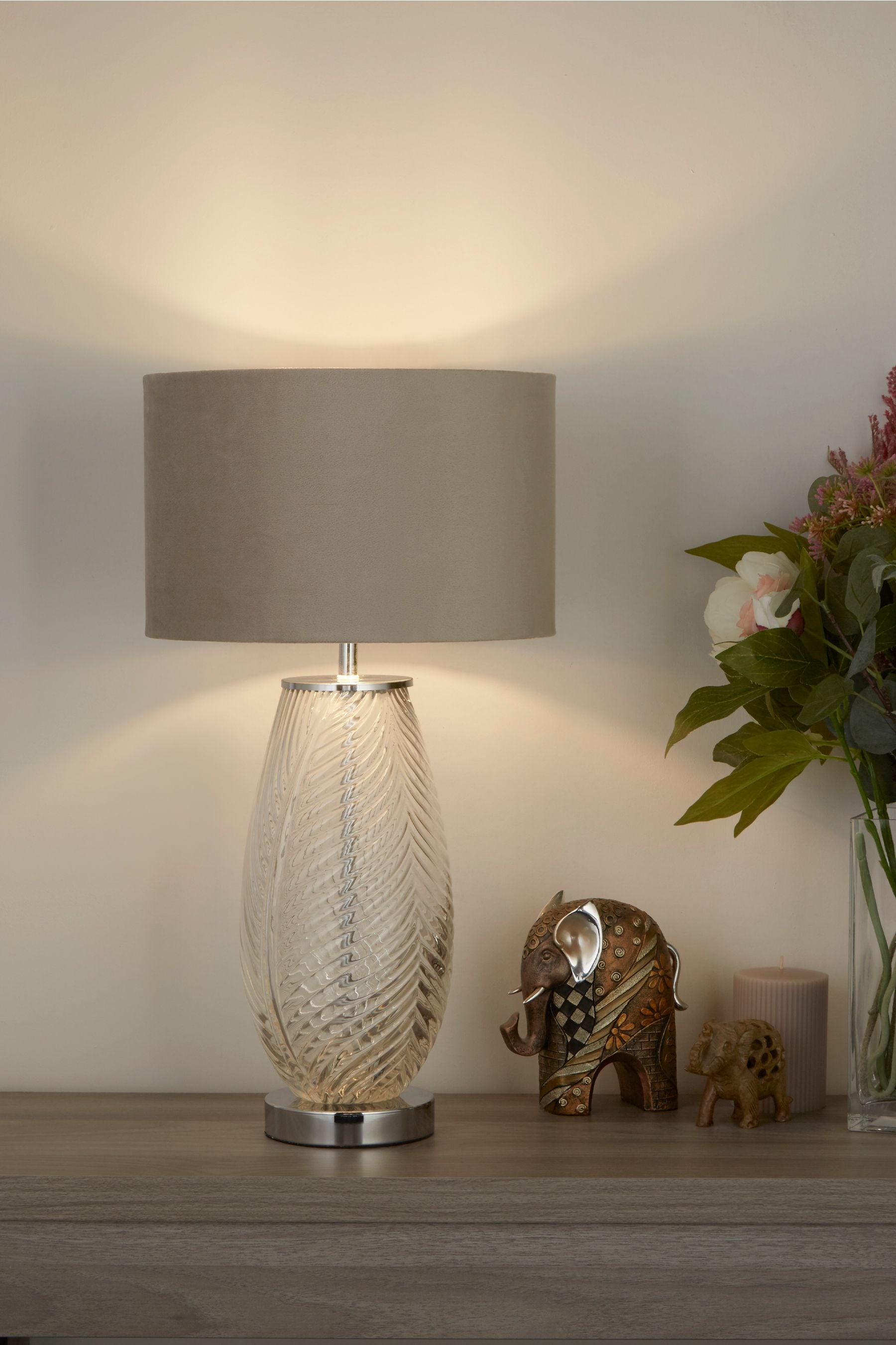 Next glass table sales lamp