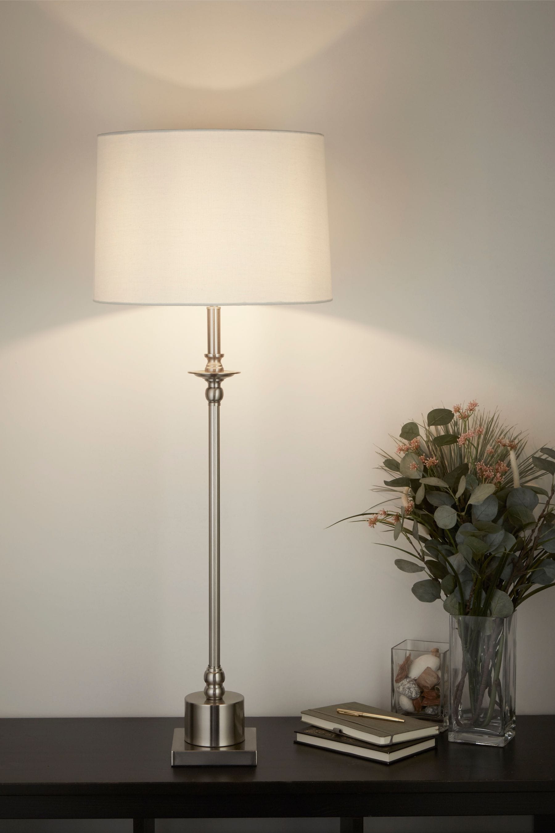 Black candlestick lamp base sale