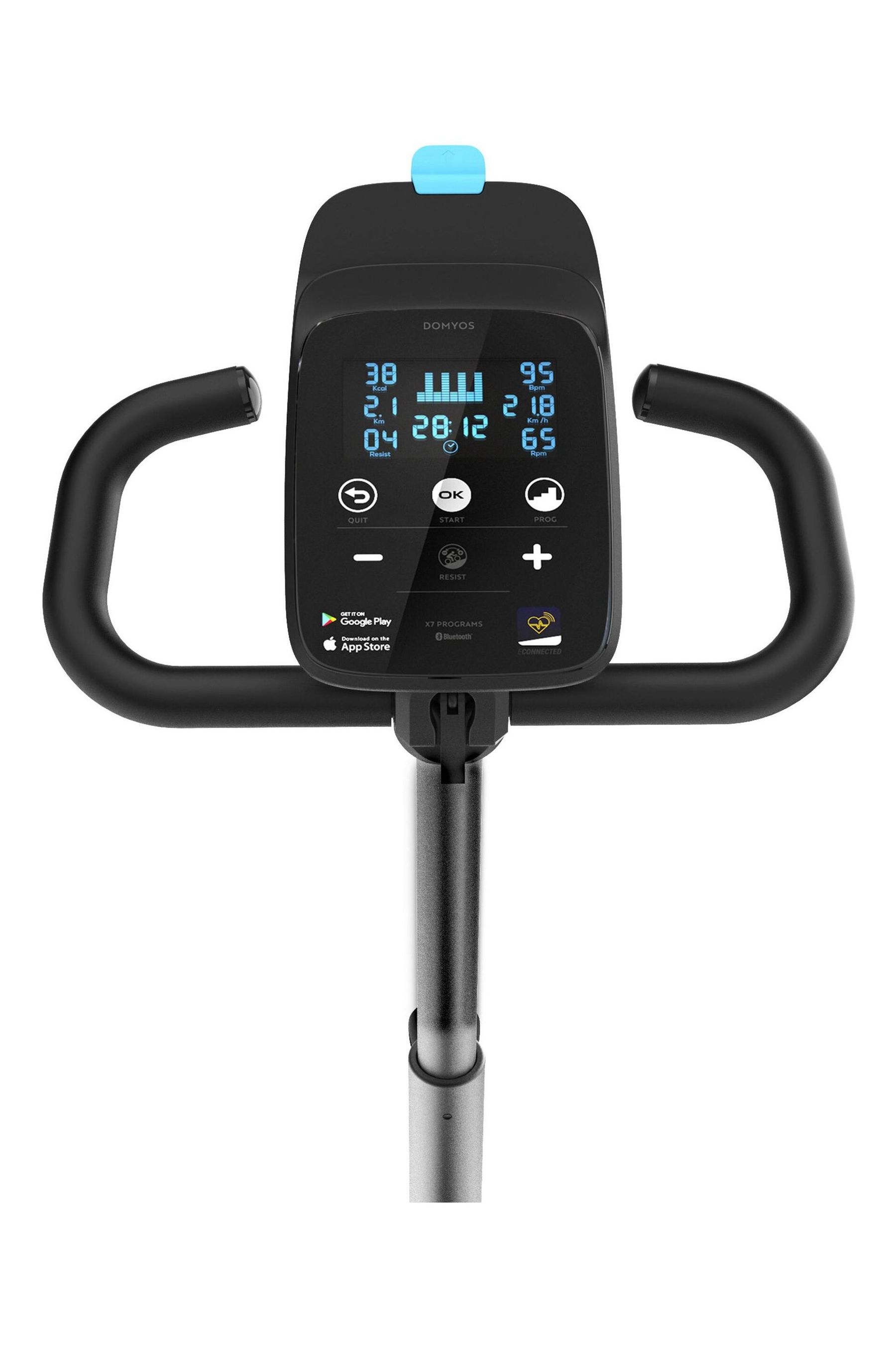 Decathlon Black Folding Connected Exercise Eb Fold Bike