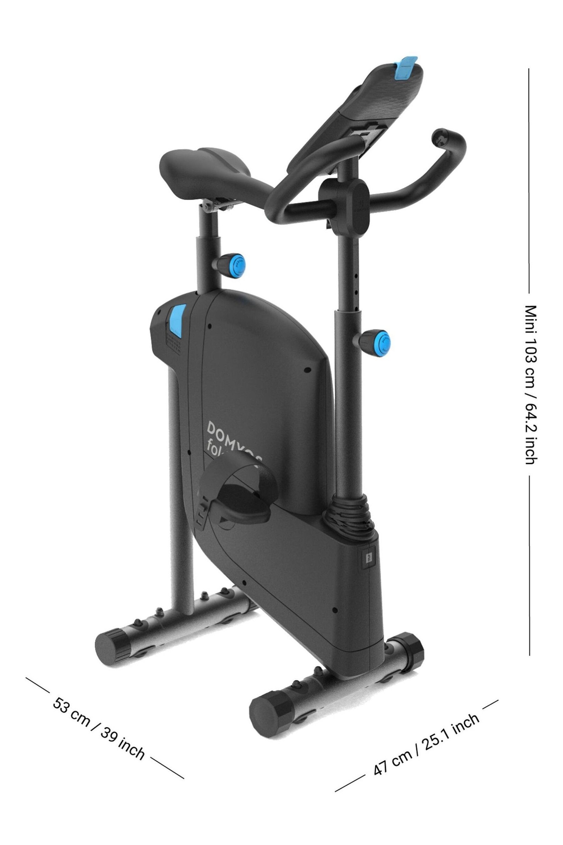 Decathlon Black Folding Connected Exercise Eb Fold Bike