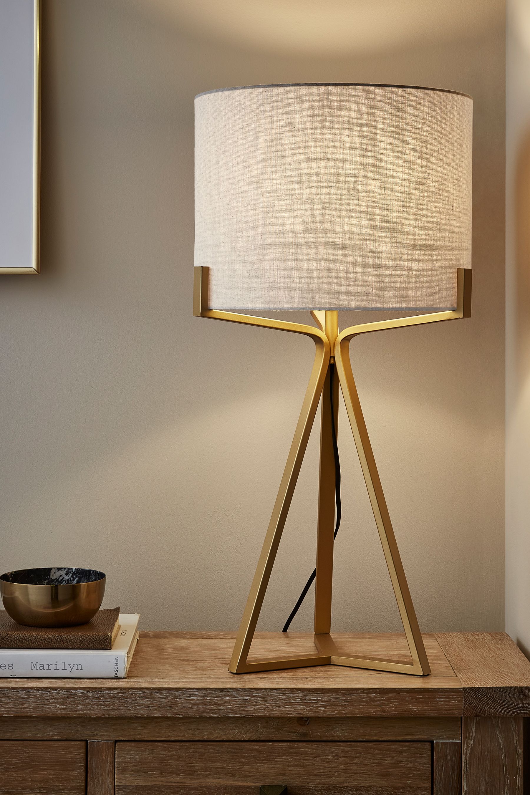 Gold table hot sale lamp