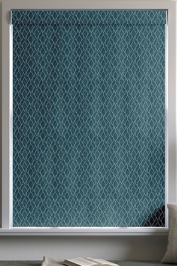 Teal Blue Molton Made To Measure Roman Blind