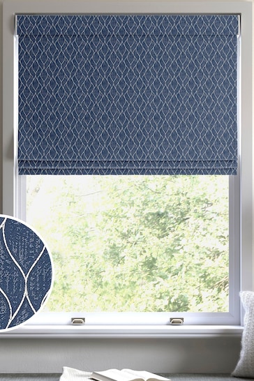Blue Molton Made To Measure Roman Blind