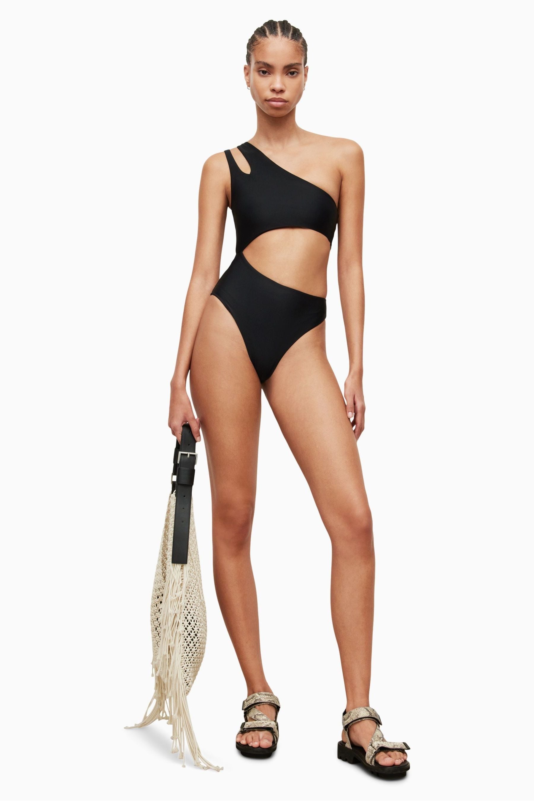 Buy AllSaints Cara Black Swimsuit from the Next UK online shop