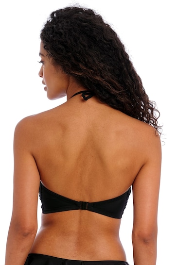 Freya Black Jewel Cove Underwire Bandeau Bikini Top