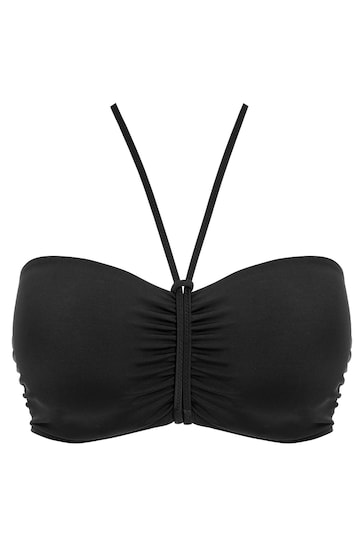 Jewel Cove Black Bandeau Bikini Top from Freya