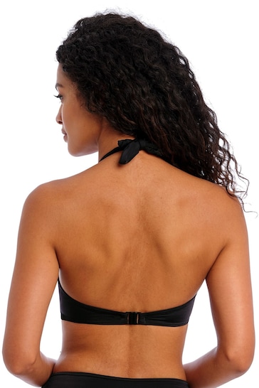 Freya Black Jewel Cove Underwire Halter Bikini Top