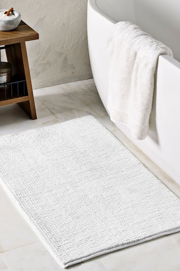 White Bobble X-Large Bath Mat