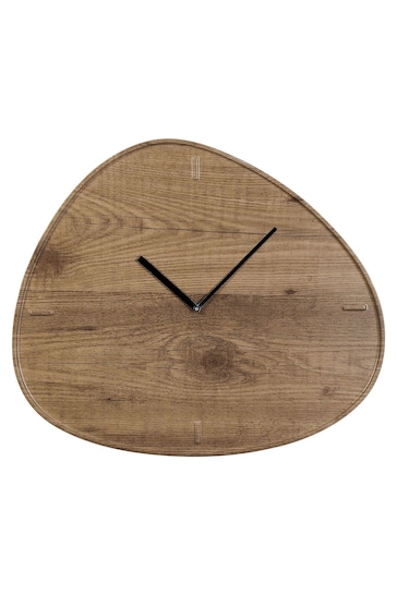 Pacific Natural Wood Veneer Teardrop Wall Clock