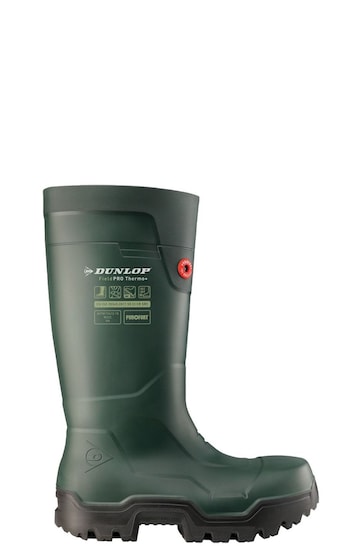 Dunlop Green Fieldpro Thermo Safety Wellington Wellies