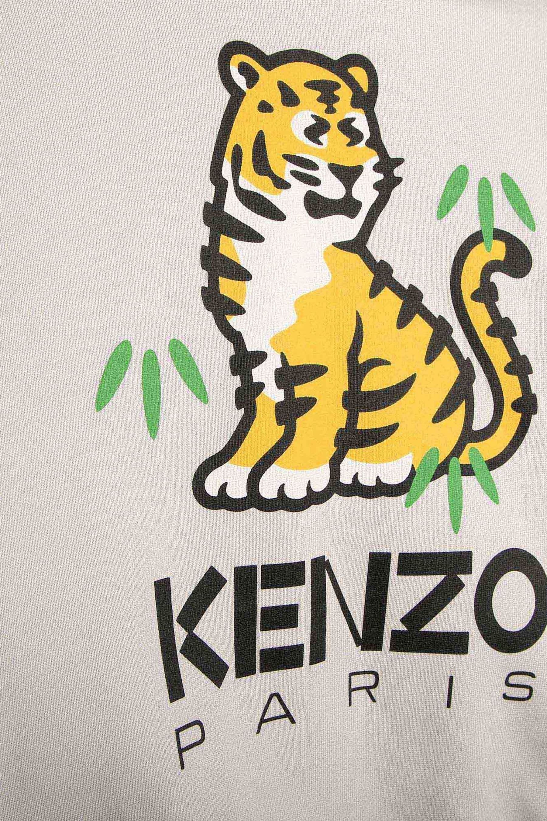 KENZO KIDS Cream Tiger Logo Hoodie