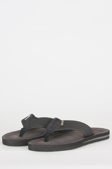 Barbour® Black Toeman Beach Sandals
