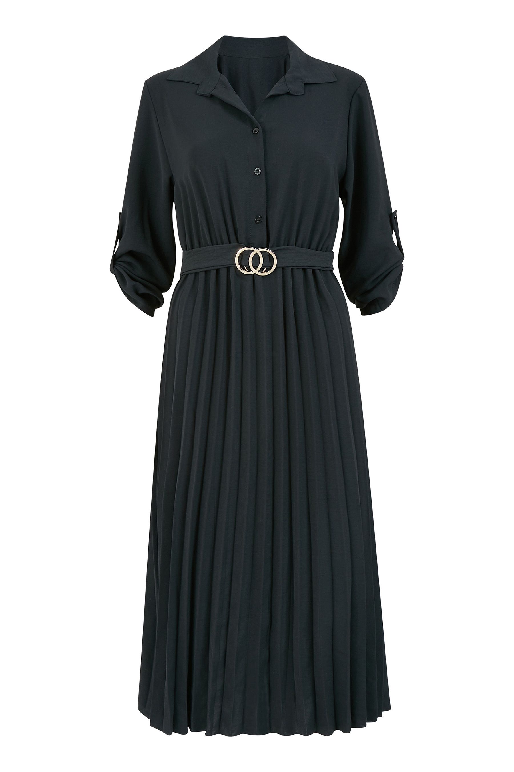 Shirt dress sales pleated skirt