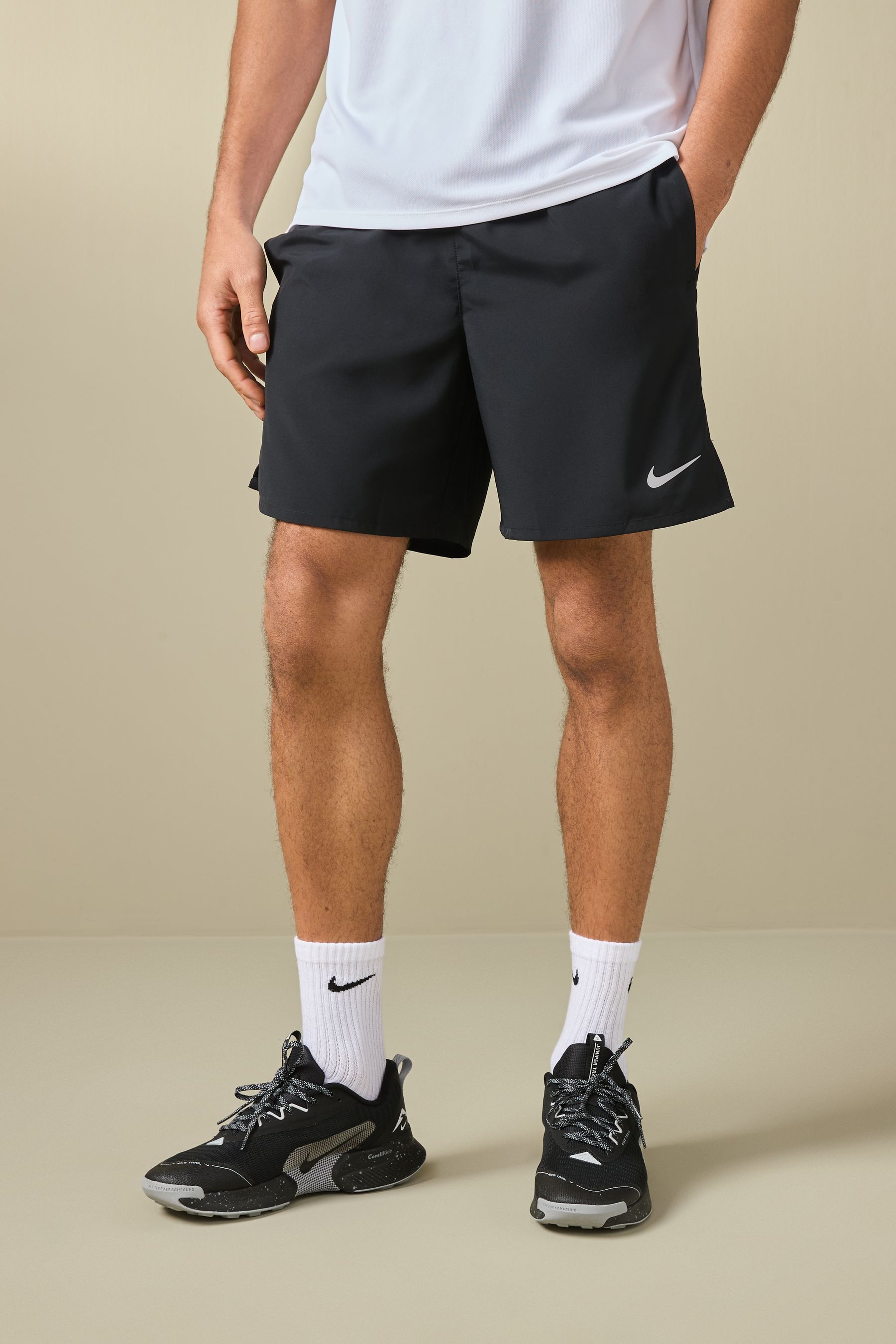 Buy Nike Black 7 Inch Dri FIT Challenger Briefs Lined Running