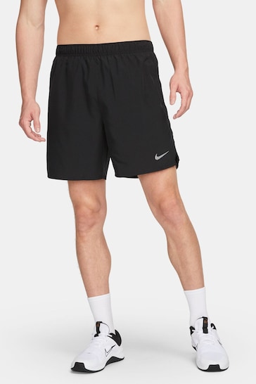 Nike Black 7 Inch Challenger Dri-FIT 7 inch Brief-Lined Running Shorts