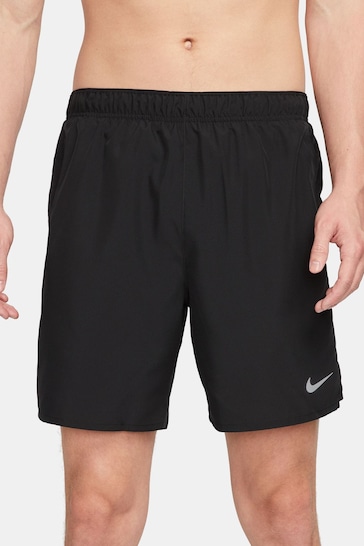 Nike Black 7 Inch Challenger Dri-FIT 7 inch Brief-Lined Running Shorts