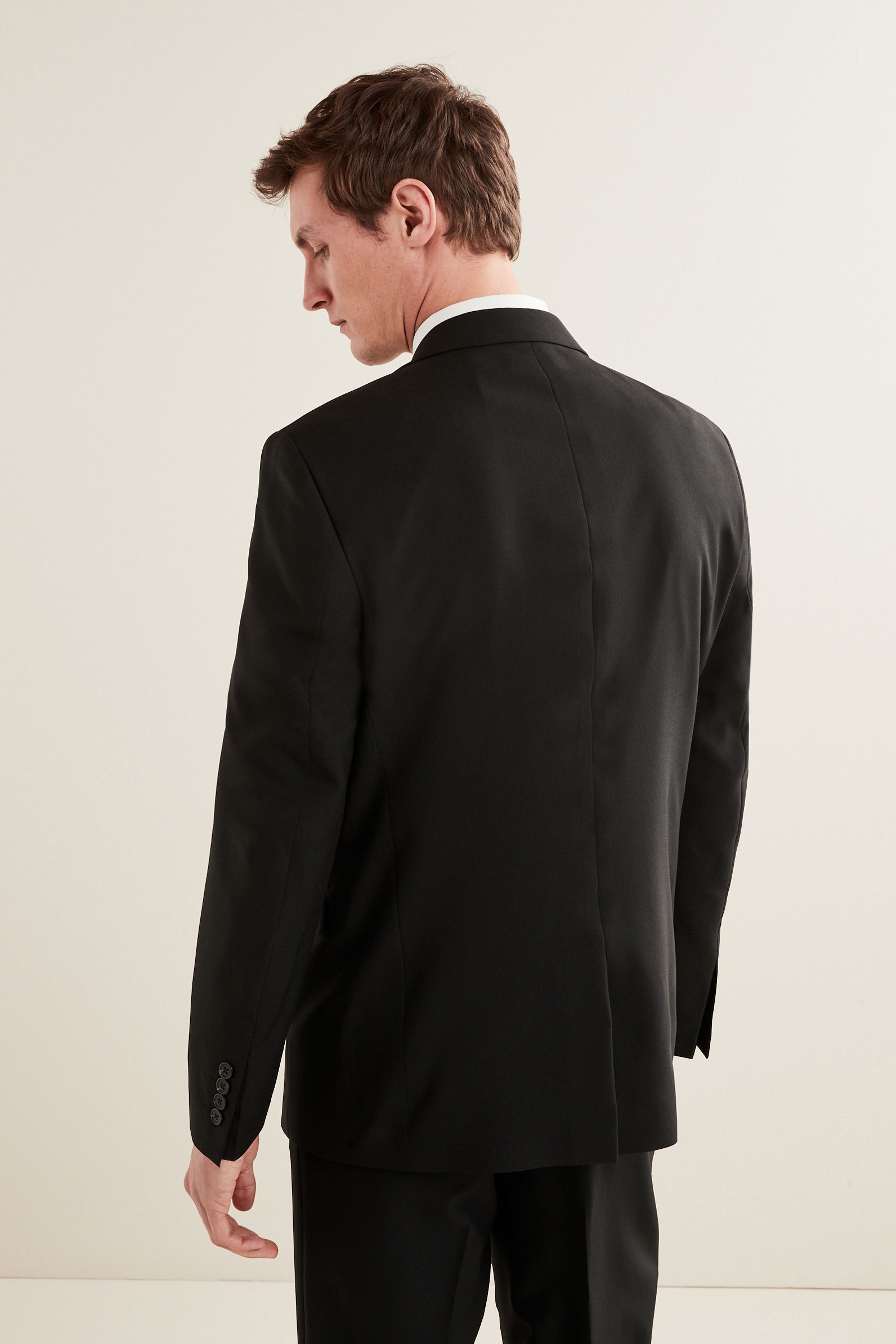Mens black suit jacket size 52 clearance