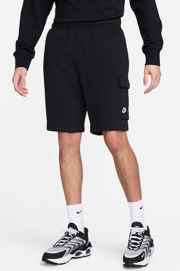 Nike Black Club French Terry Cargo Shorts