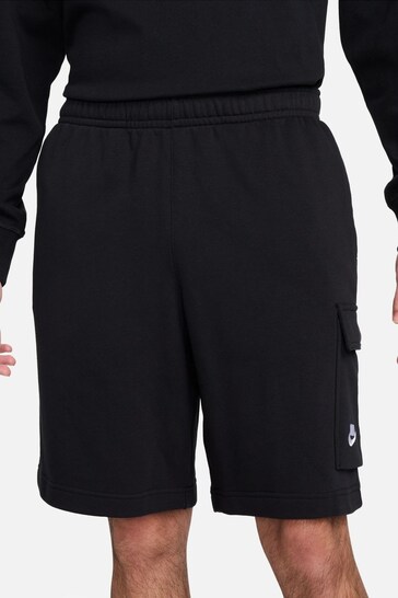 Nike Black Club French Terry Cargo Shorts