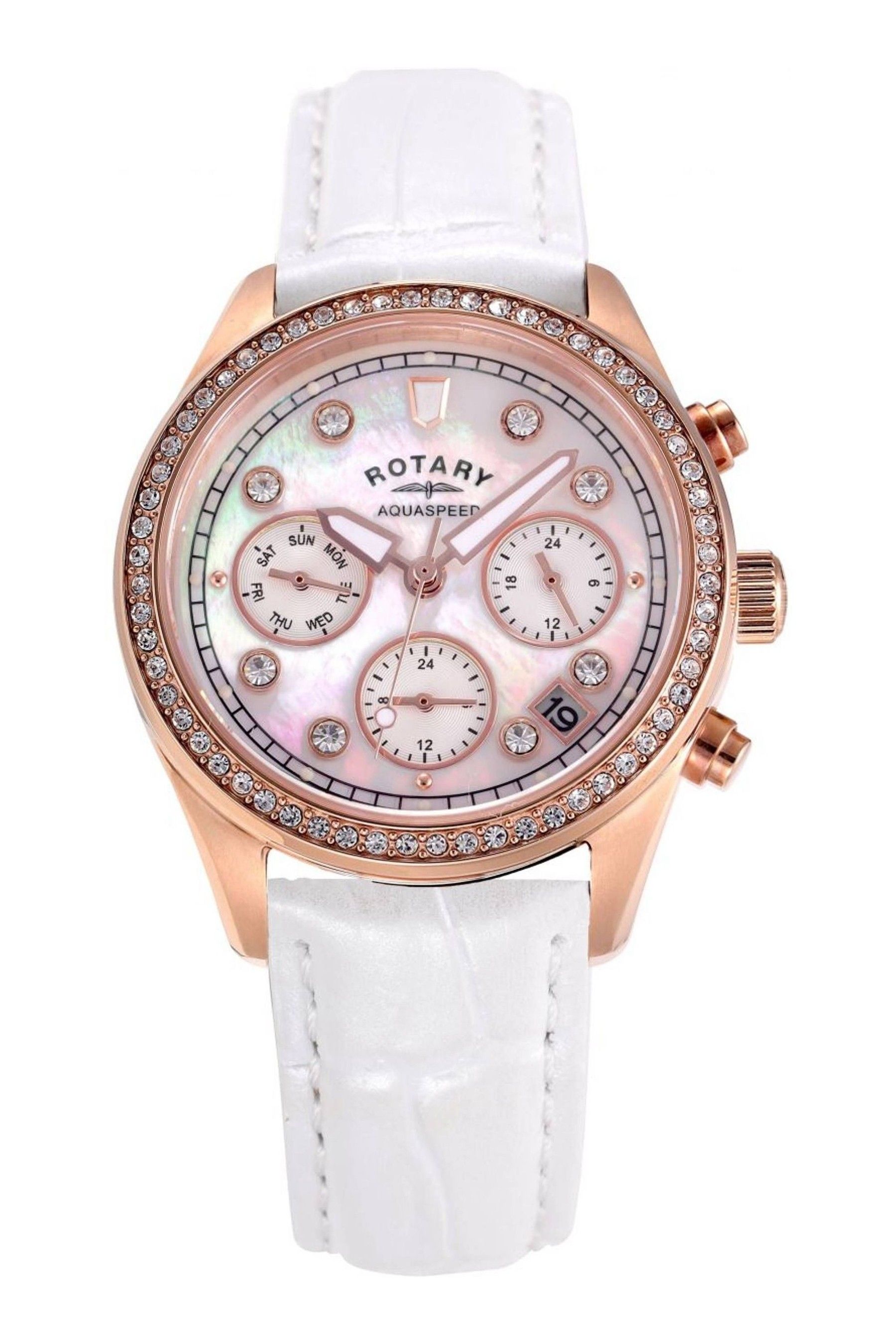 Buy Rotary Ladies White Aquaspeed Watch from the Next UK online shop