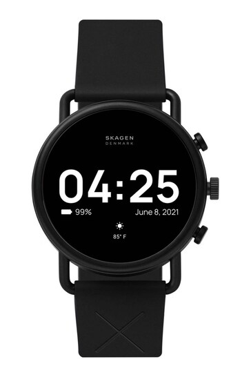 Skagen Gents Connected Falster Black Silicone Wear OS Watch