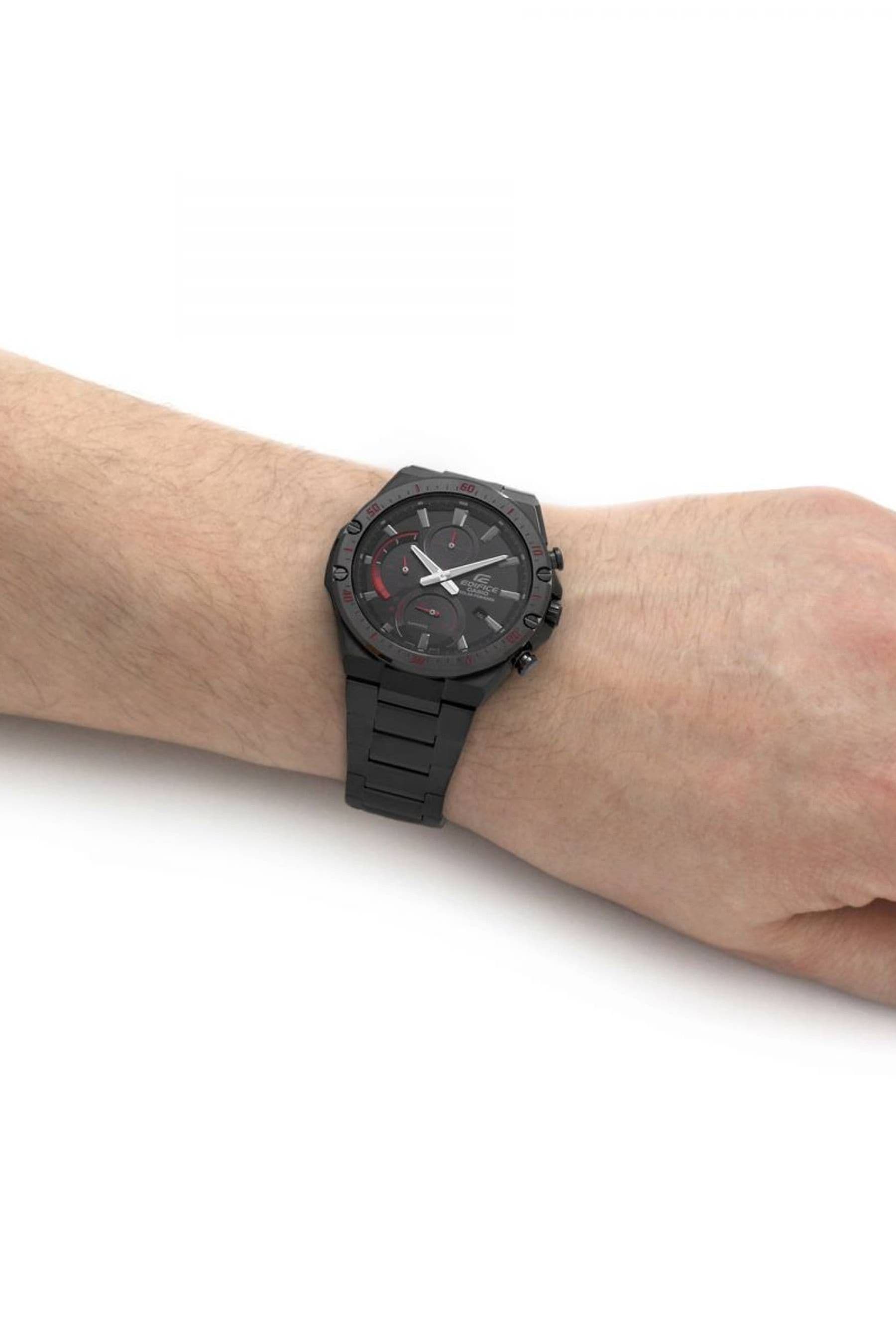 Buy Casio Edifice Solar Chronograph Slim Black Stainless Steel