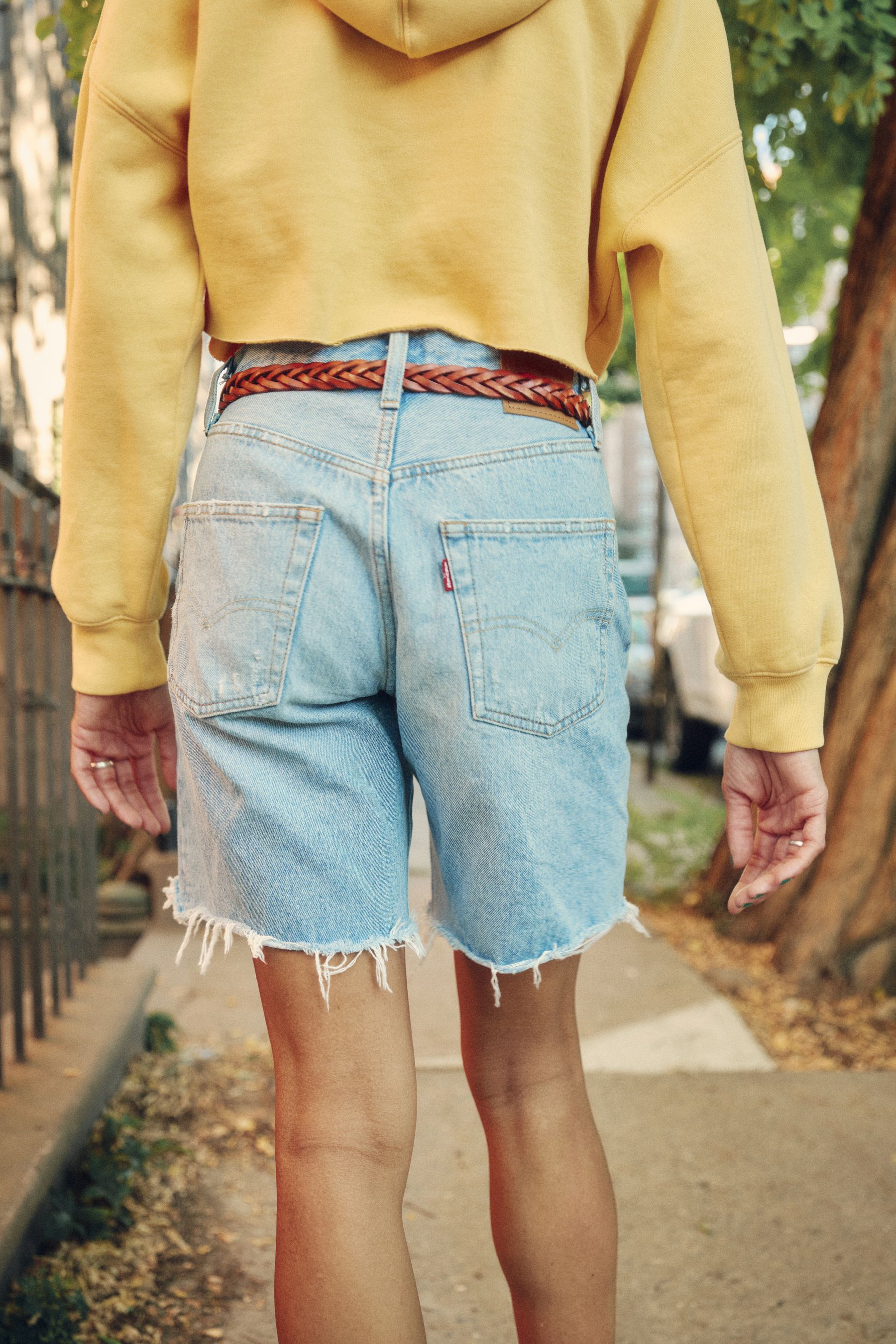 Levi's 501 cutoff hotsell shorts blue explorer