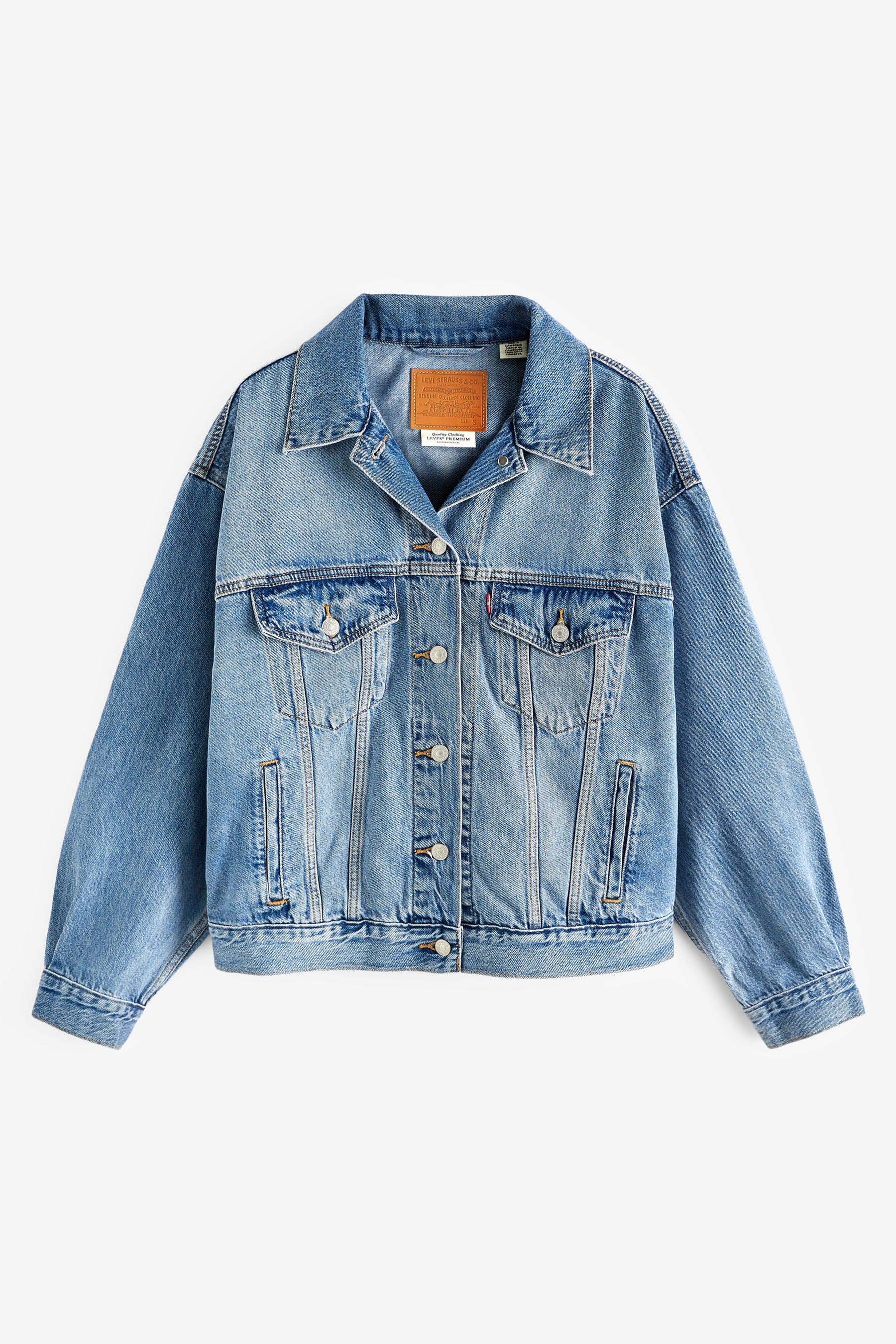 Soft oversized denim jacket top