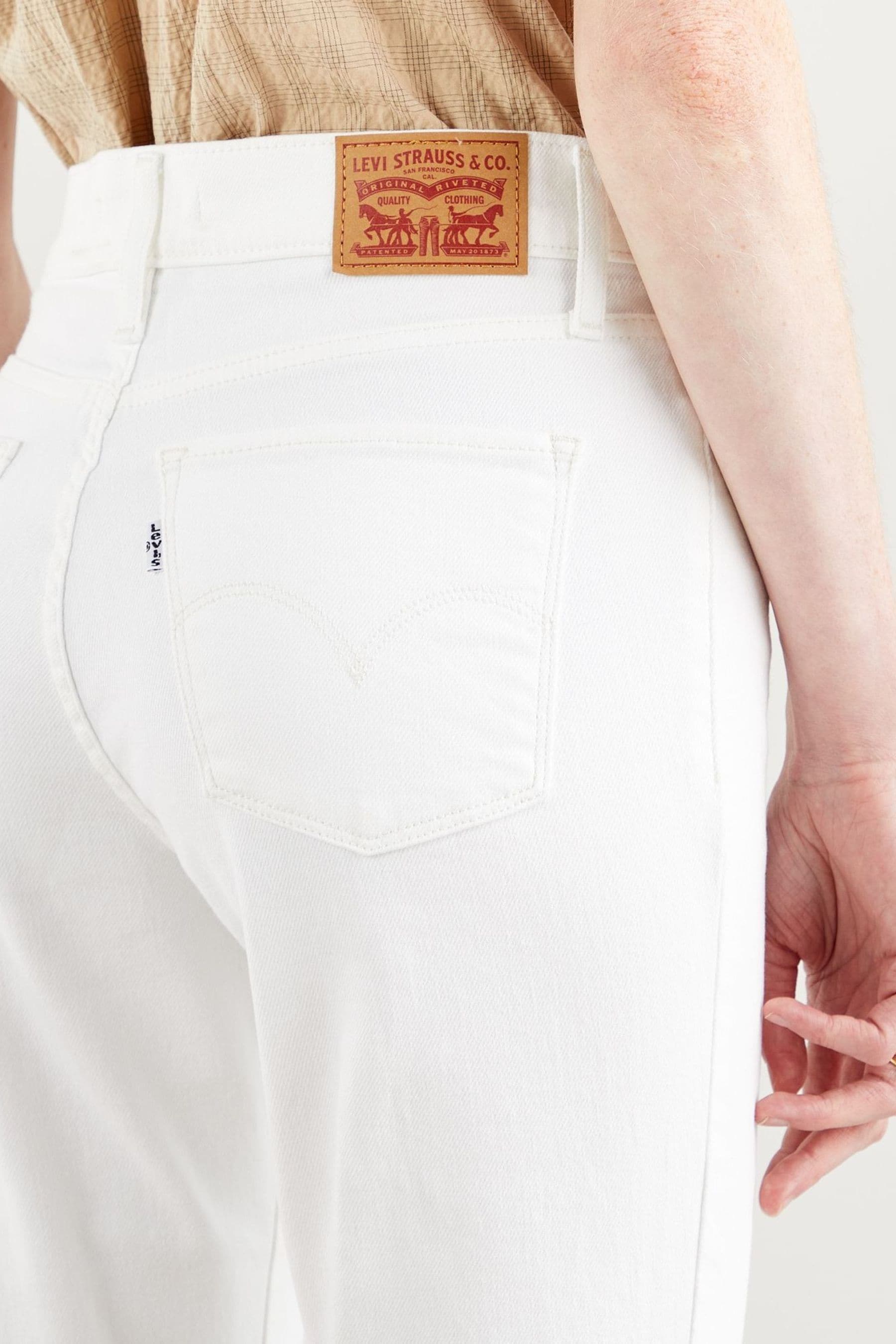 All white levi jeans hot sale