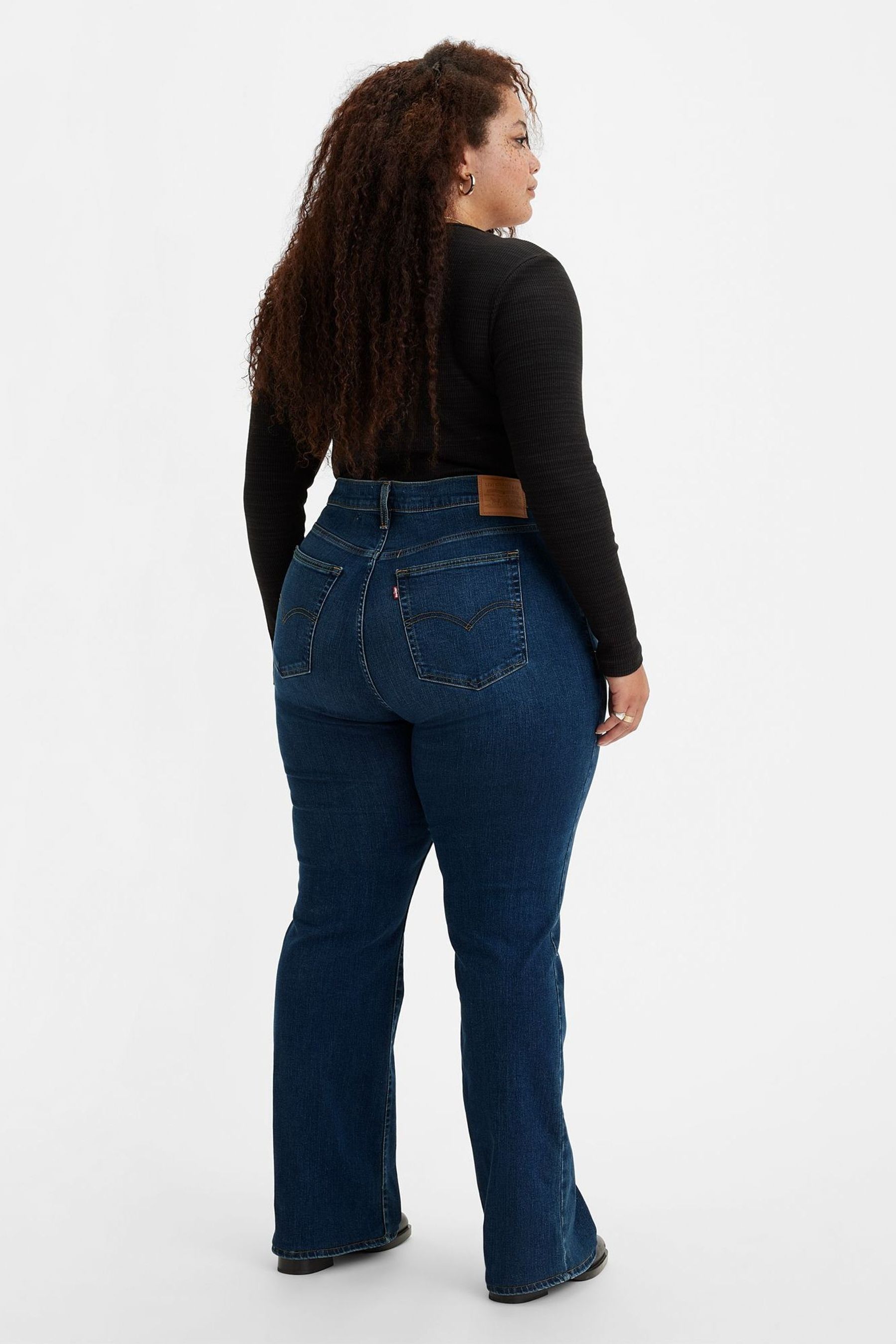 Plus size high waisted boot clearance cut jeans
