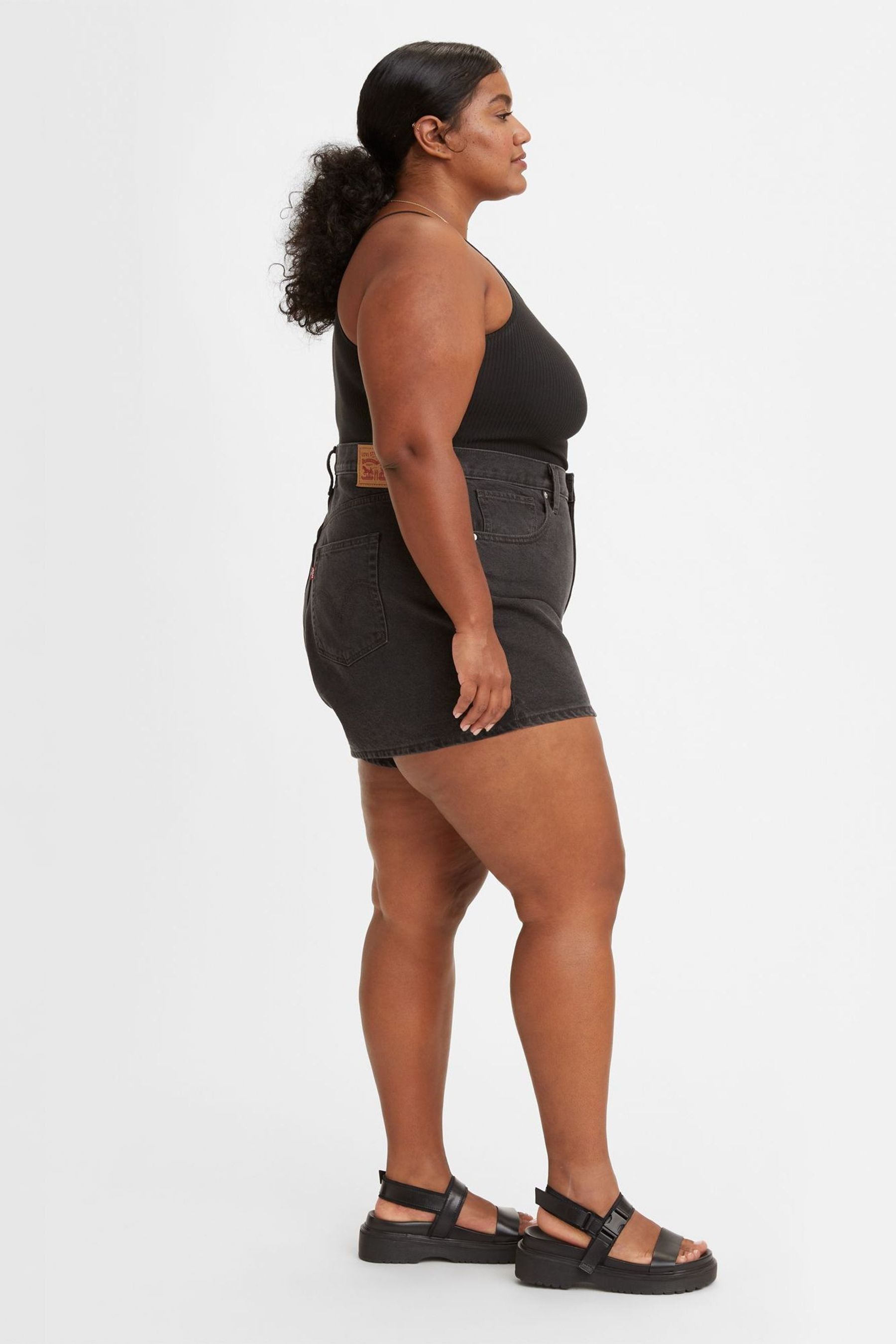 Plus size high waisted mom shorts store