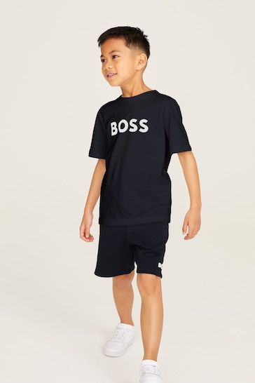 BOSS Navy Short Sleeved Logo T-Shirt