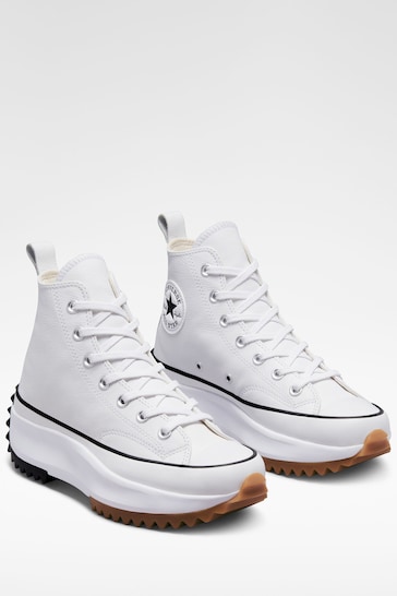 Converse White Run Star Hike Leather Trainers