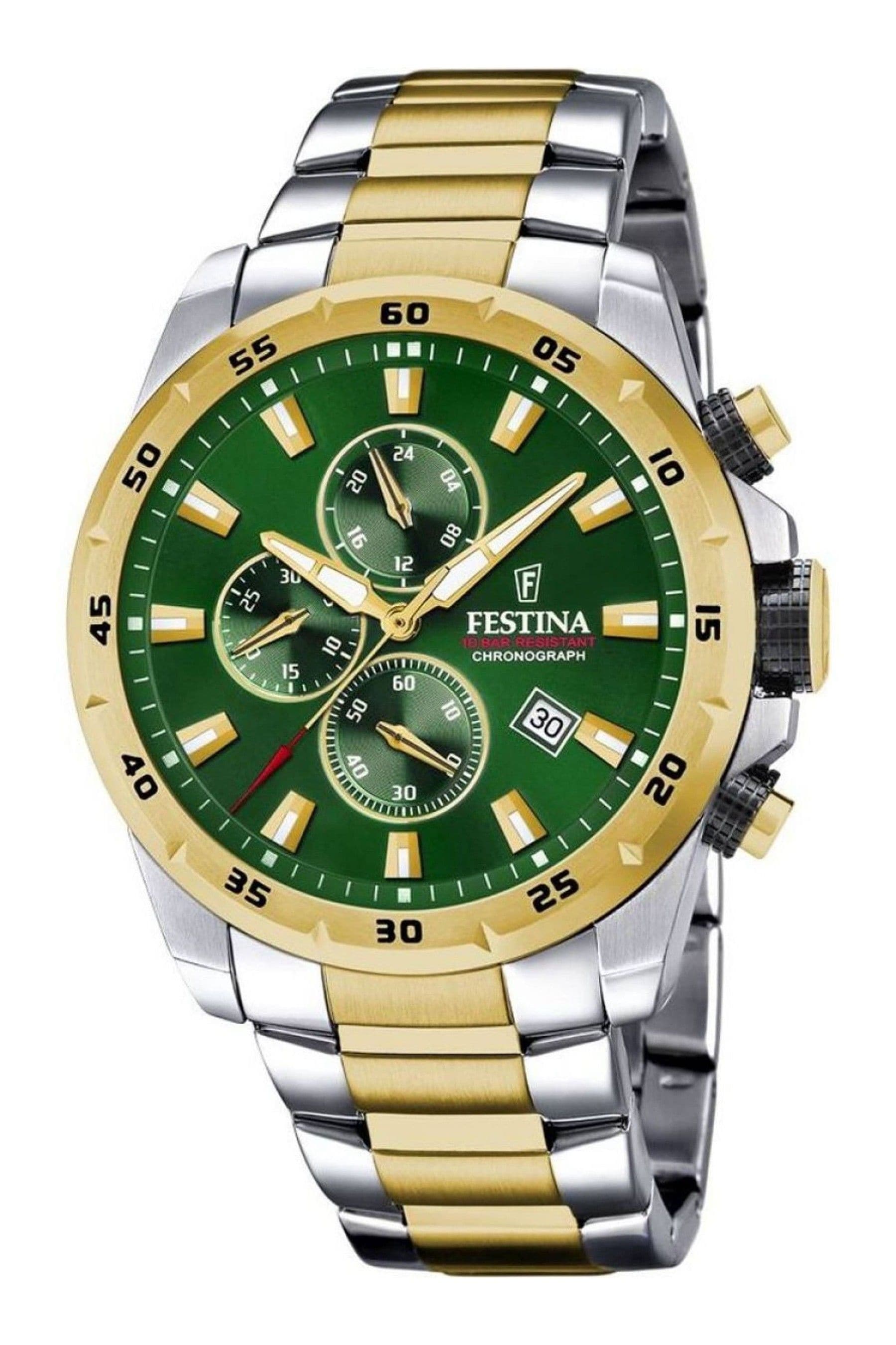 Buy Festina Gents Green Watch from the Next UK online shop