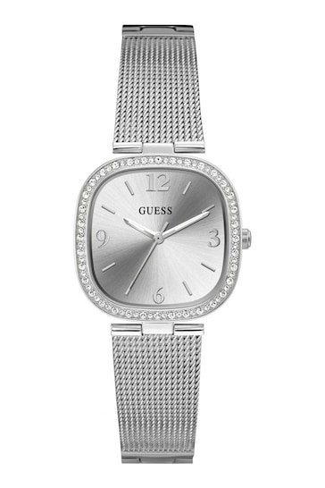 Guess Ladies Silver Tapestry Watch