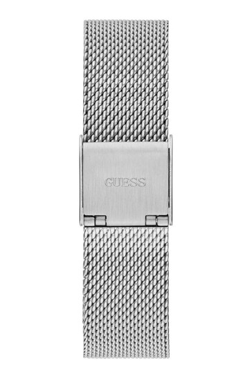 Guess Ladies Silver Tapestry Watch