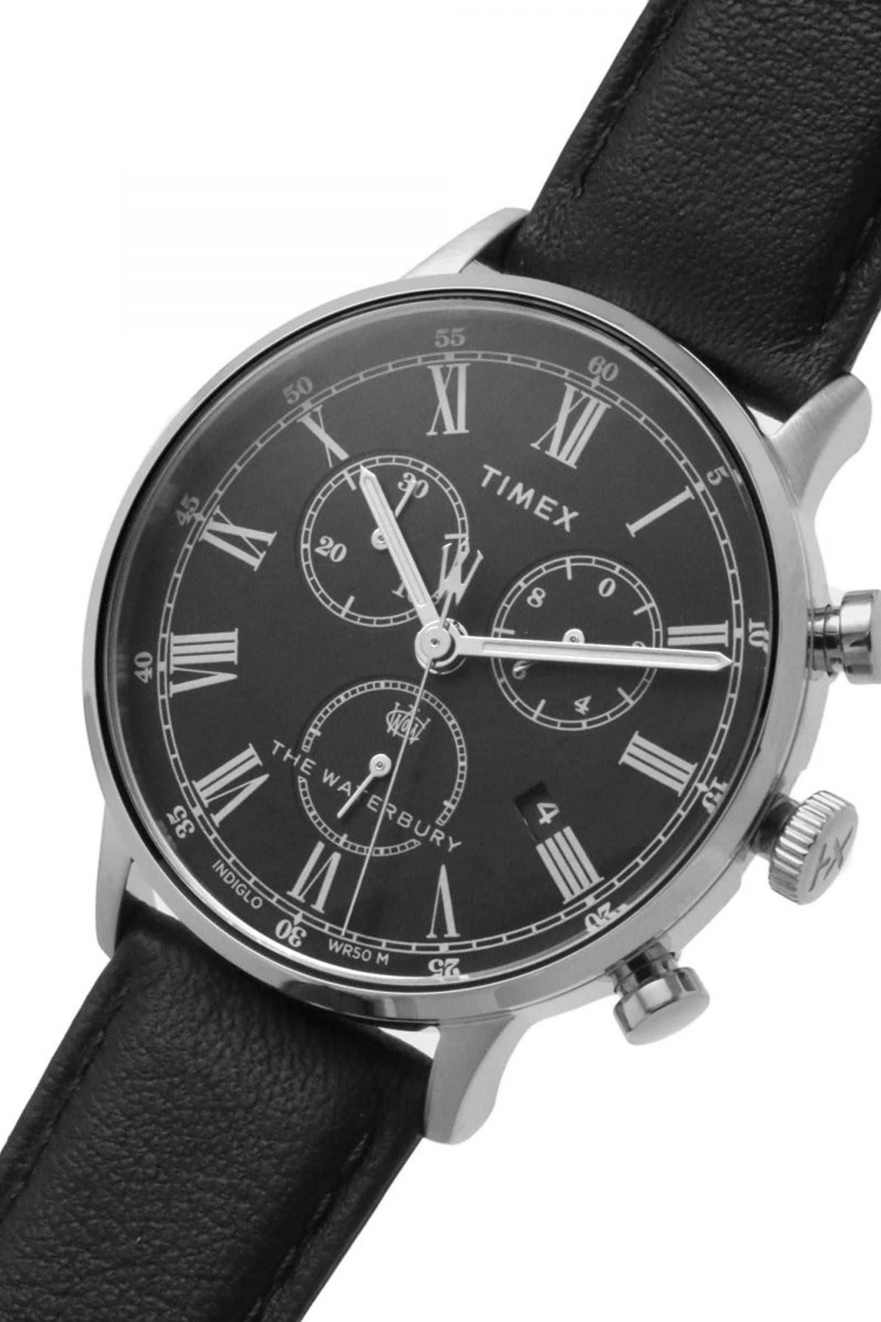 Buy Timex Gents Black Waterbury Classic Chrono Watch from the Next