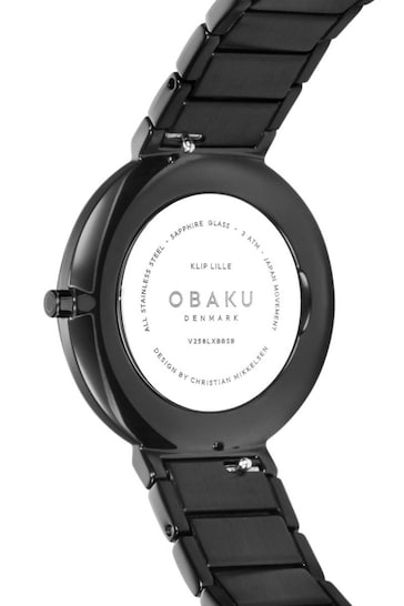 Obaku Ladies Klip Lille Black Ultra Slim Watch